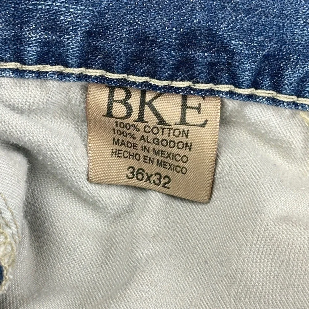 BKE Seth Denim Shorts Mens 36 Blue Jean Relaxed Fit Cut Off Hemmed Cotton
